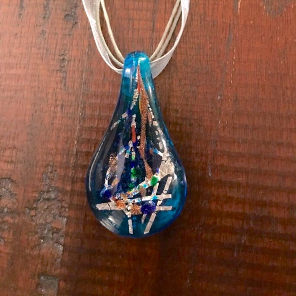 Blown Glass Pendant Necklace